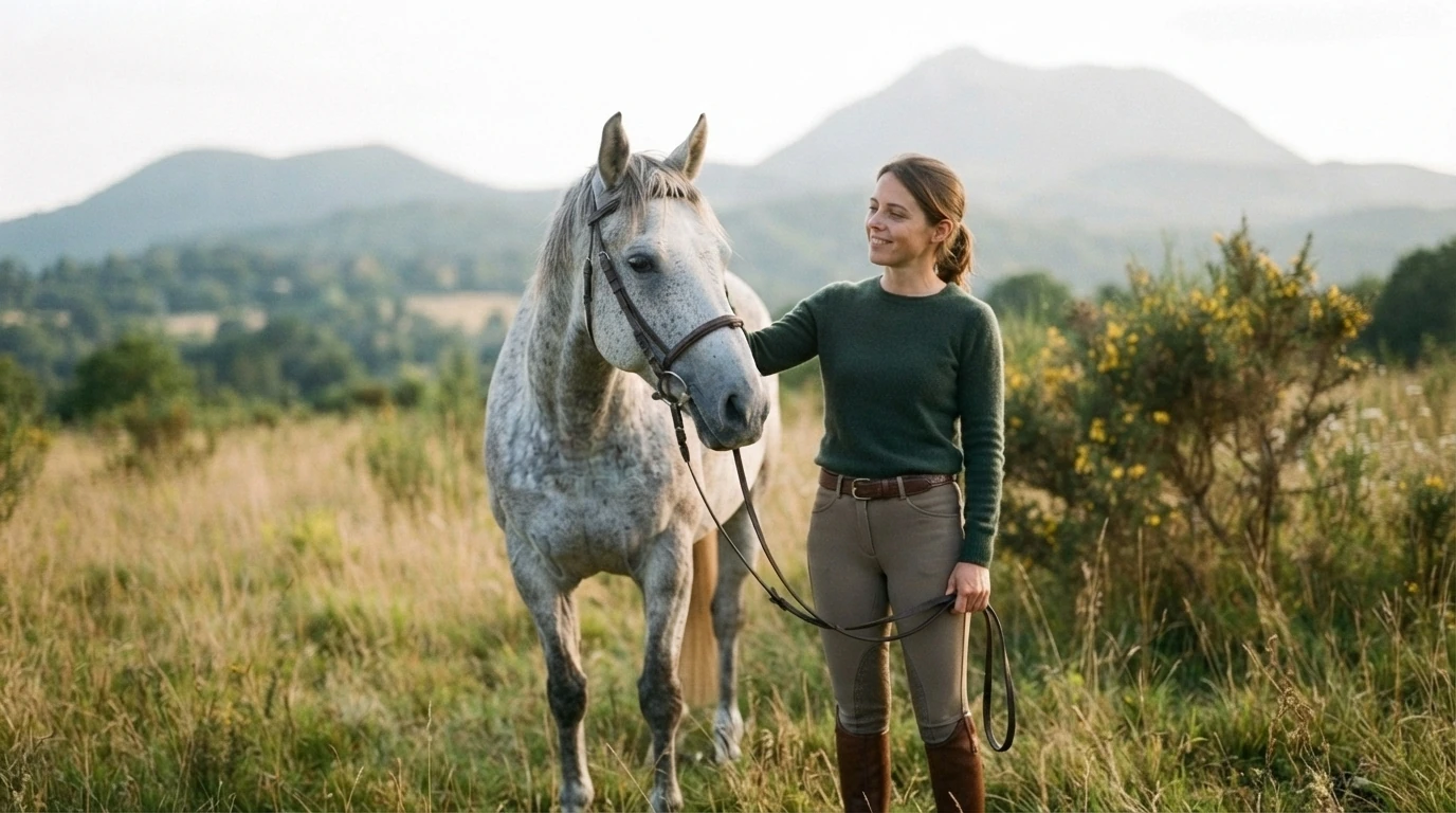 Cours d'équitation à Sanssac-l'Église, Haute-Loire