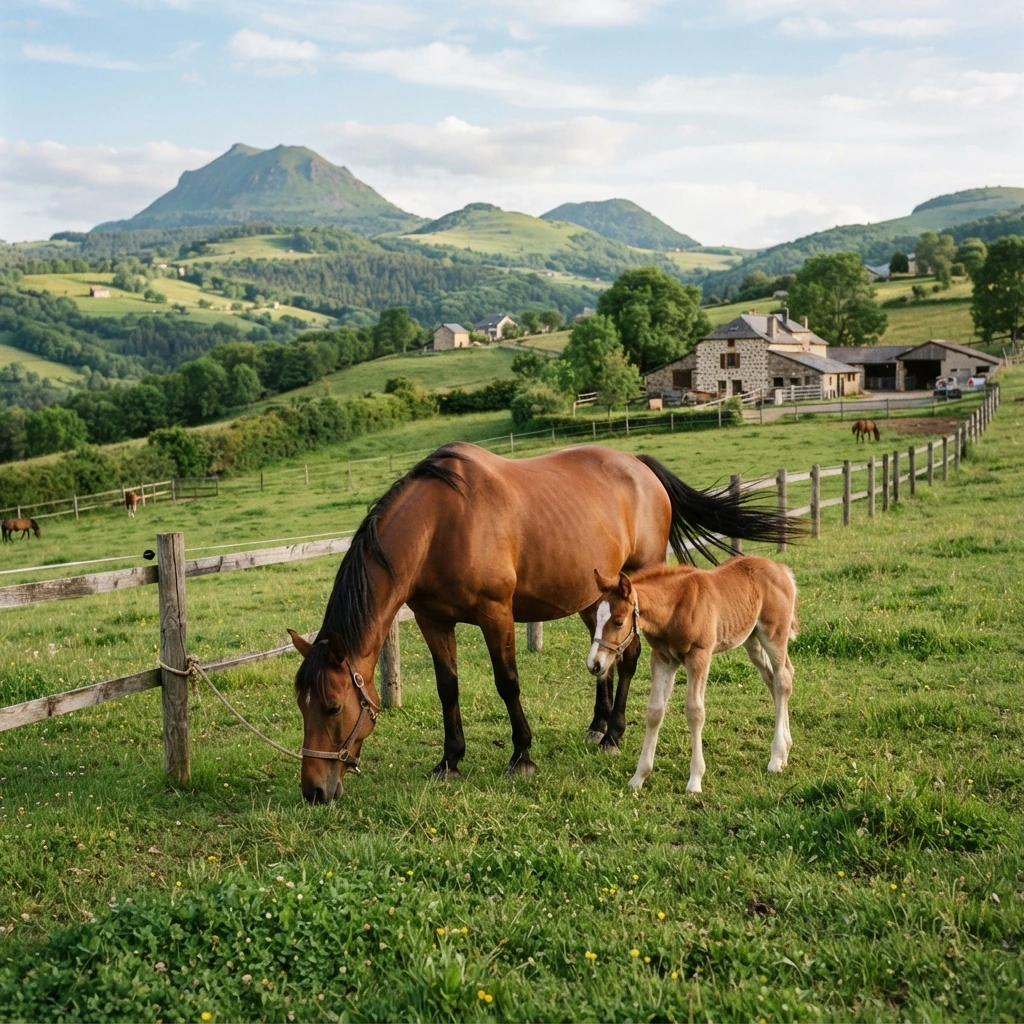 Élevage de chevaux au Écurie Ferrer Deveze, Sanssac-l'Église