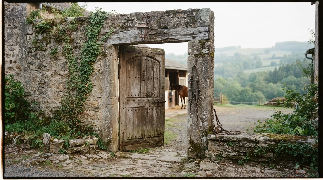 Entrée du Écurie Ferrer Deveze, centre équestre à Sanssac-l'Église