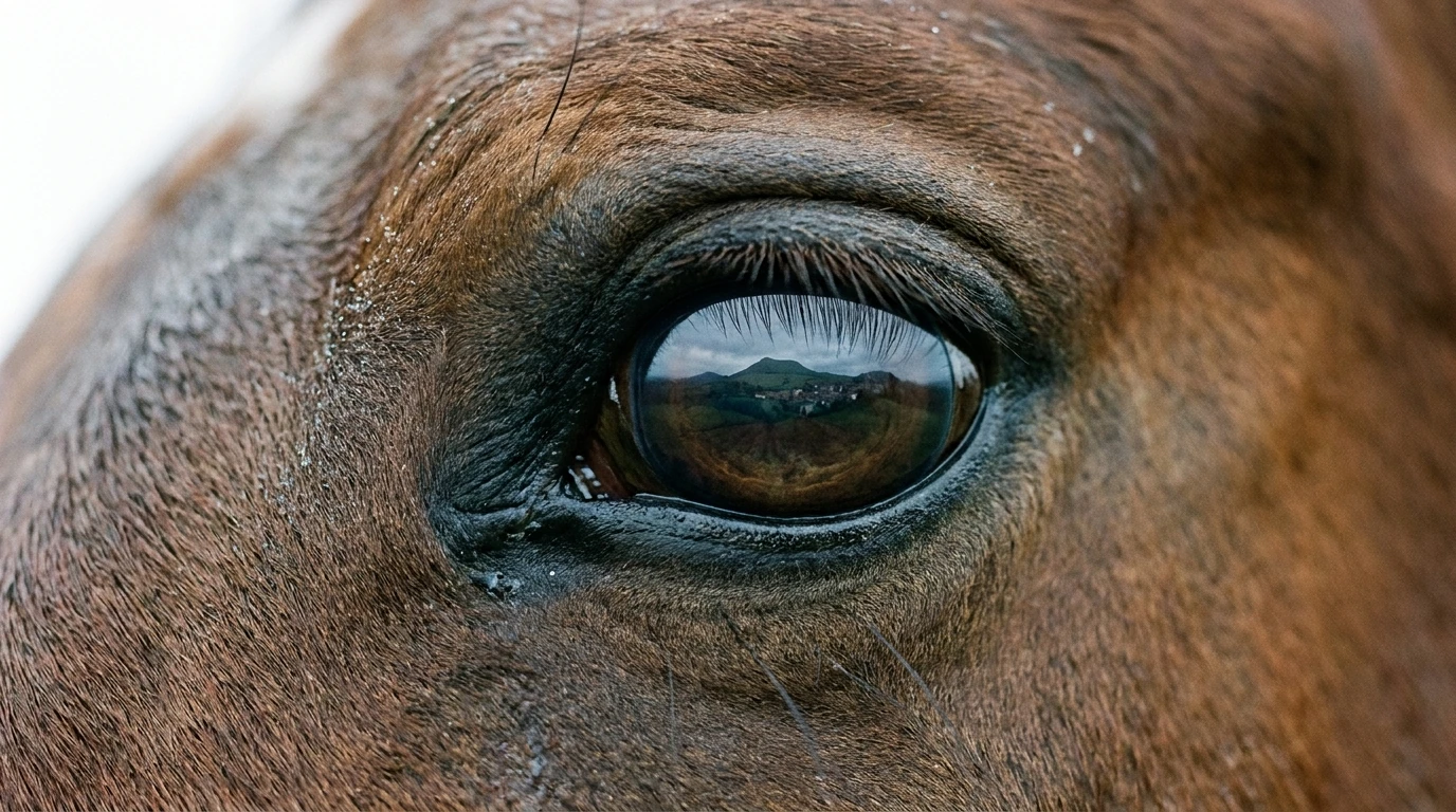 Un regard de cheval au Écurie Ferrer Deveze, Sanssac-l'Église